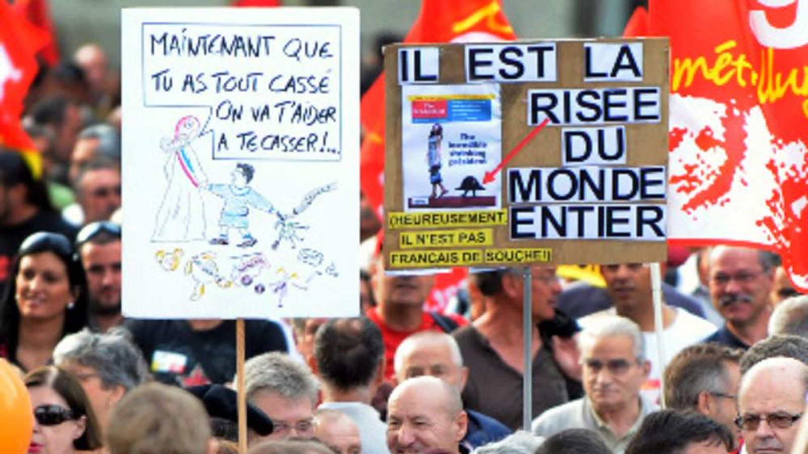 French Workers Strike Over Pension Reforms | Politics News | Sky News