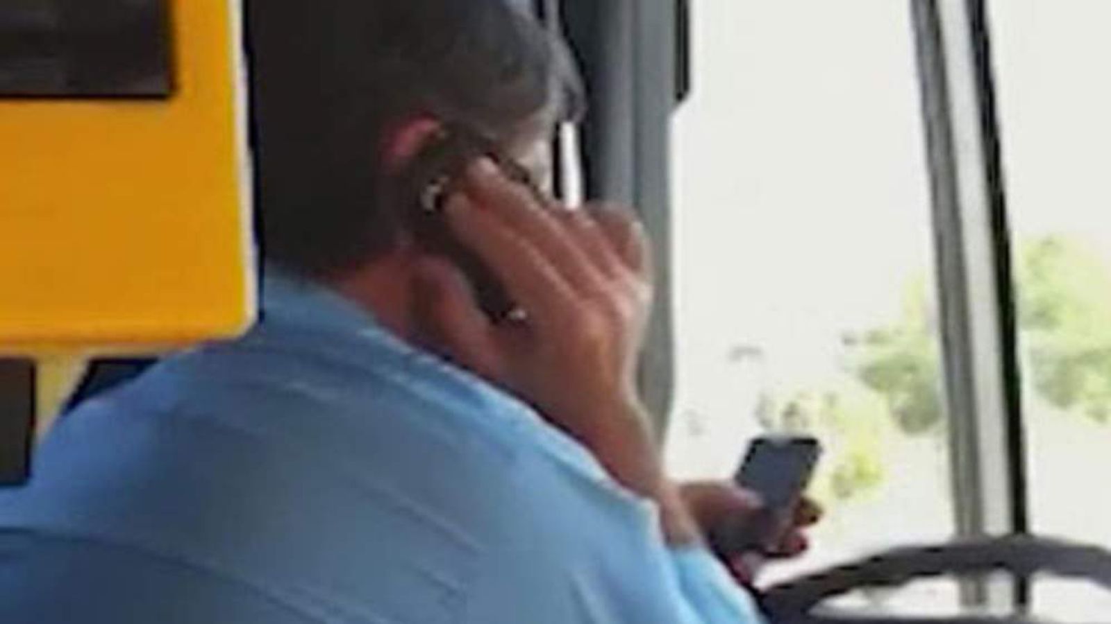 Italian Bus Driver Caught Using Two Phones | Scoop News | Sky News