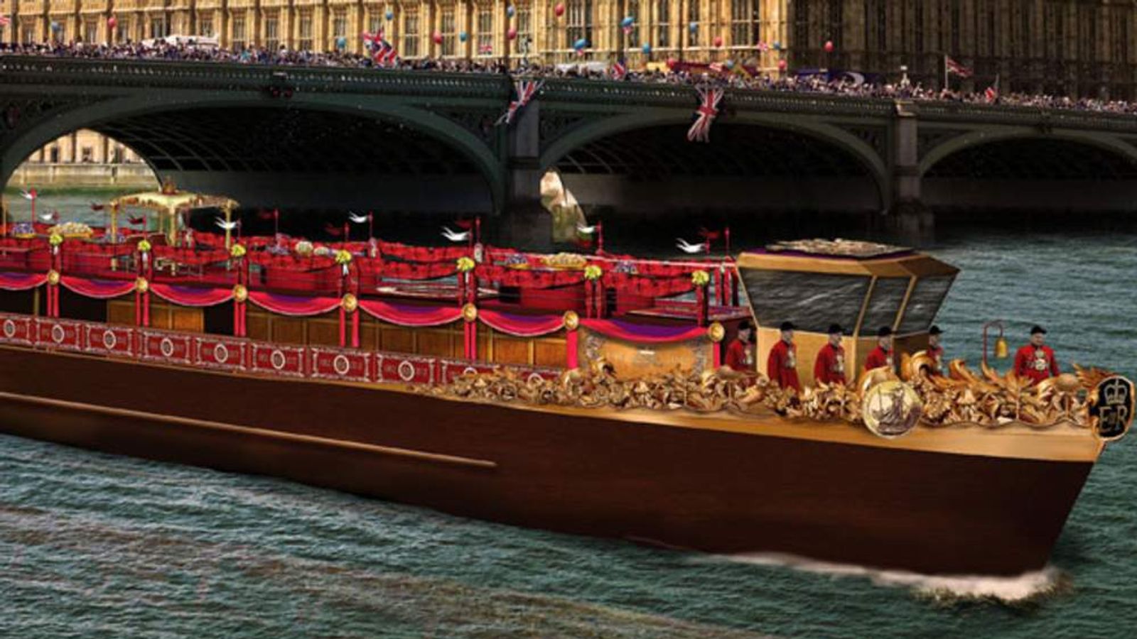 Royal Barge 'Jewel' For The Queen's Jubilee UK News Sky News