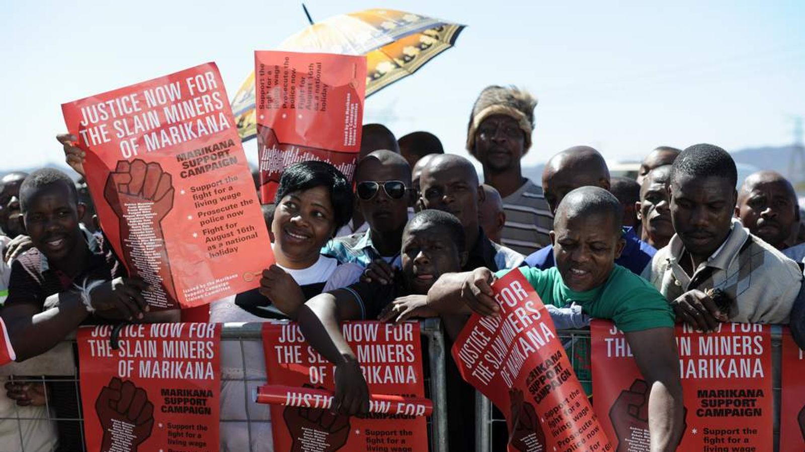 Marikana Massacre Survivors On Justice March | World News | Sky News