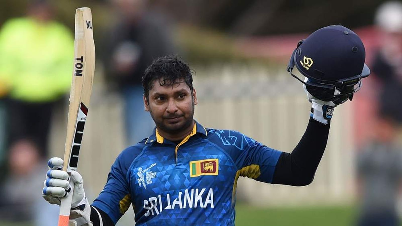 London, UK. 13th June 2013. Sri Lanka's Kumar Sangakkara catches the ball  during the ICC Champions Trophy international cricket match between England  and Sri Lanka at The Oval Cricket Ground on June