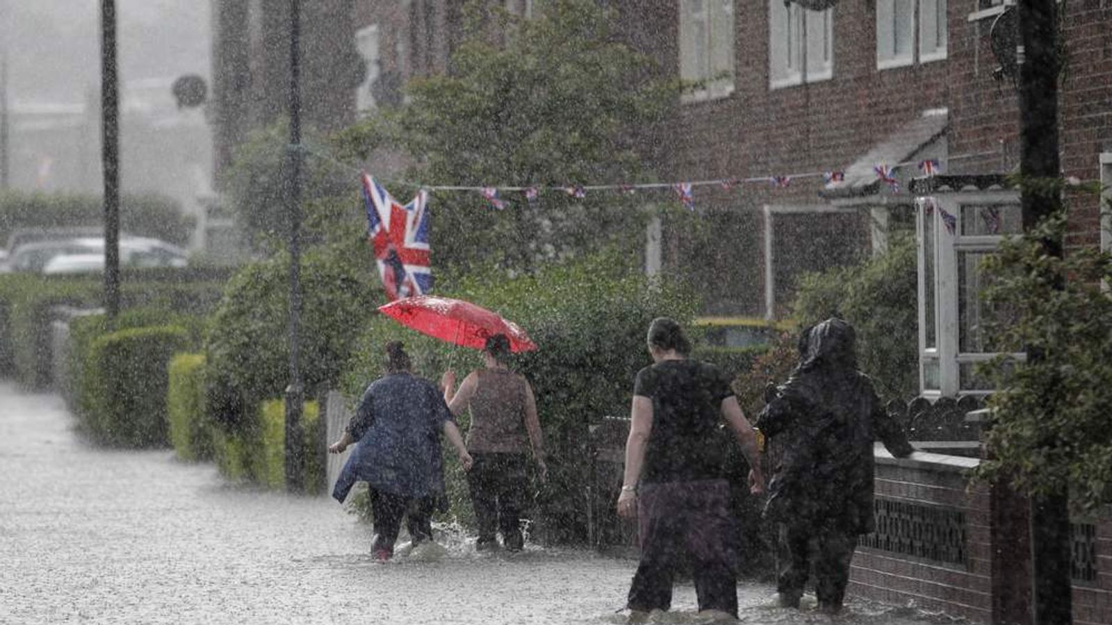 Rain Warning As Belfast Floods Cause Chaos Uk News Sky News