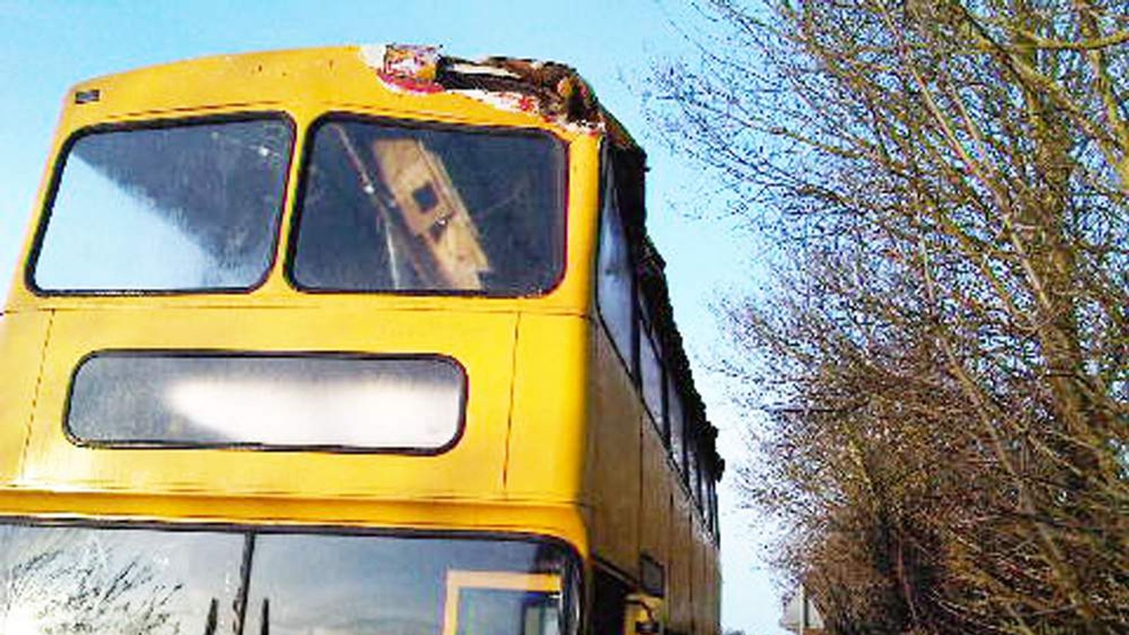 Hedge Trimmer Cuts Bus 'Like Tin Opener' UK News Sky News
