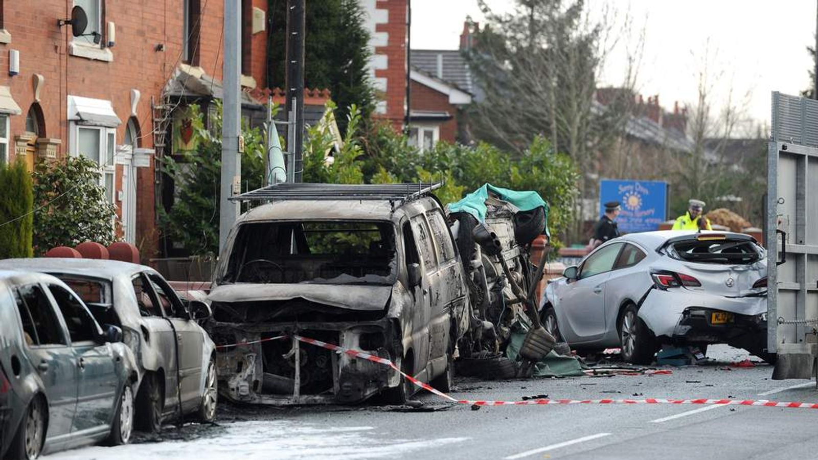 Salford Crash Two Die As Parked Cars Hit UK News Sky News