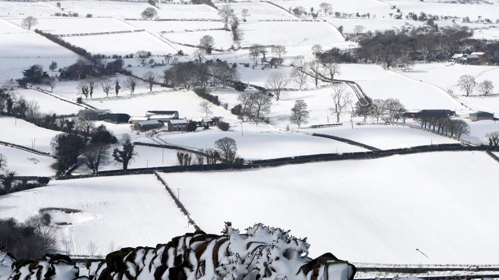 Across the snow