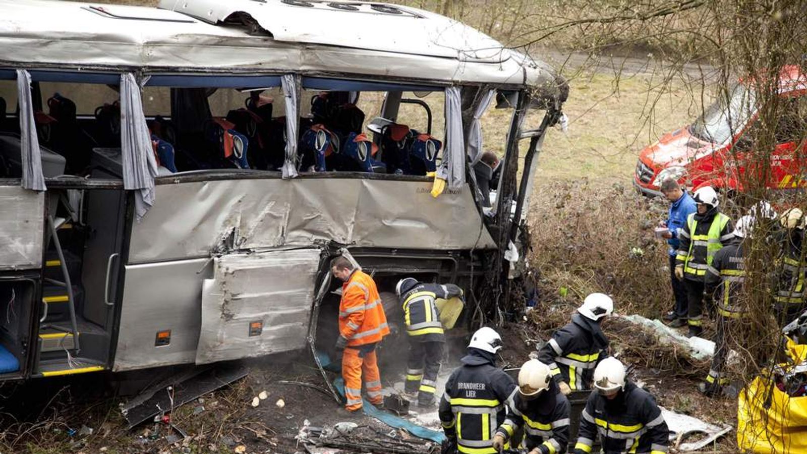 Bus Crash At Dawn Near Antwerp, Belgium World News Sky News