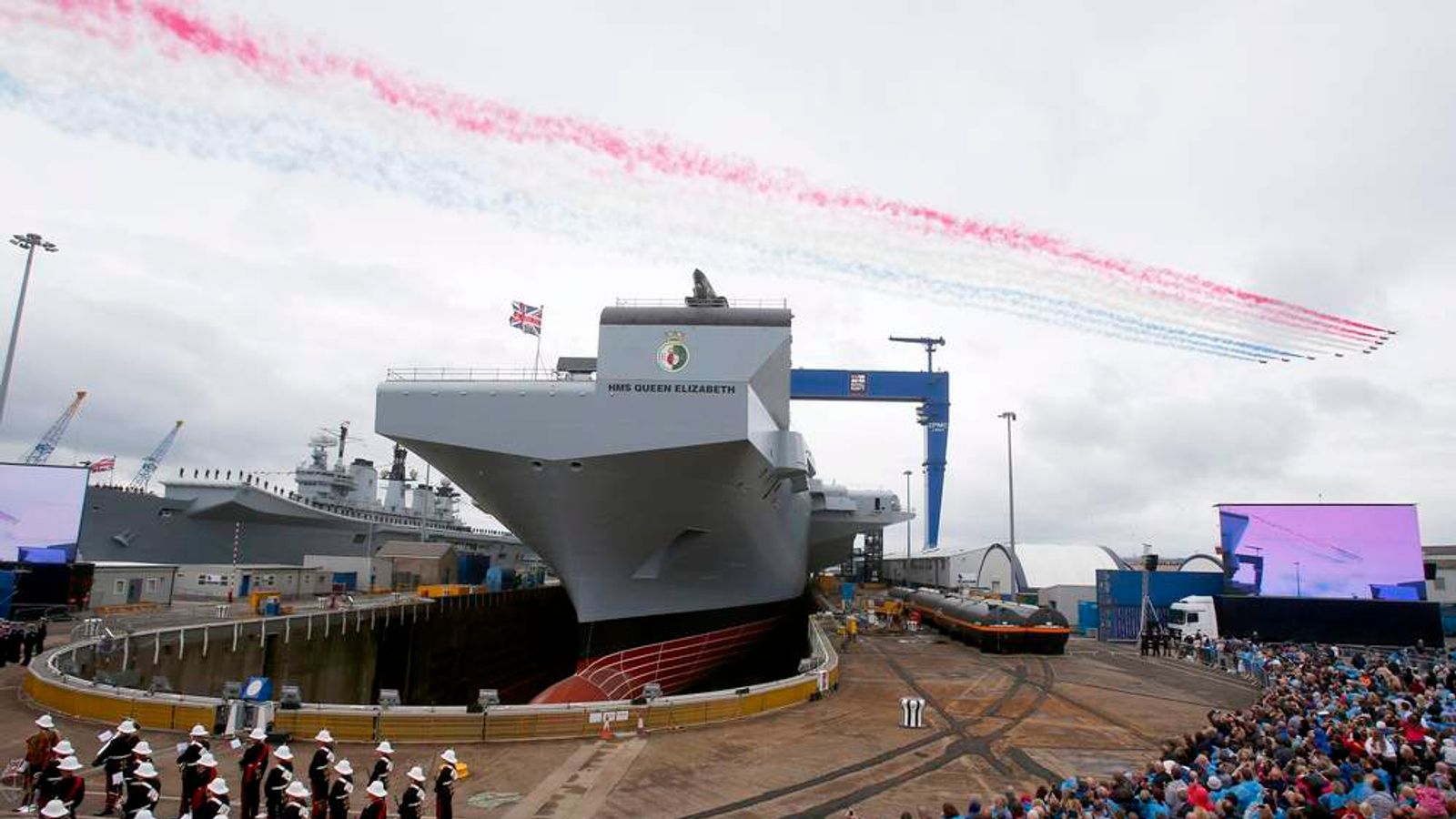 Queen Names UK's Newest And Biggest Warship | UK News | Sky News