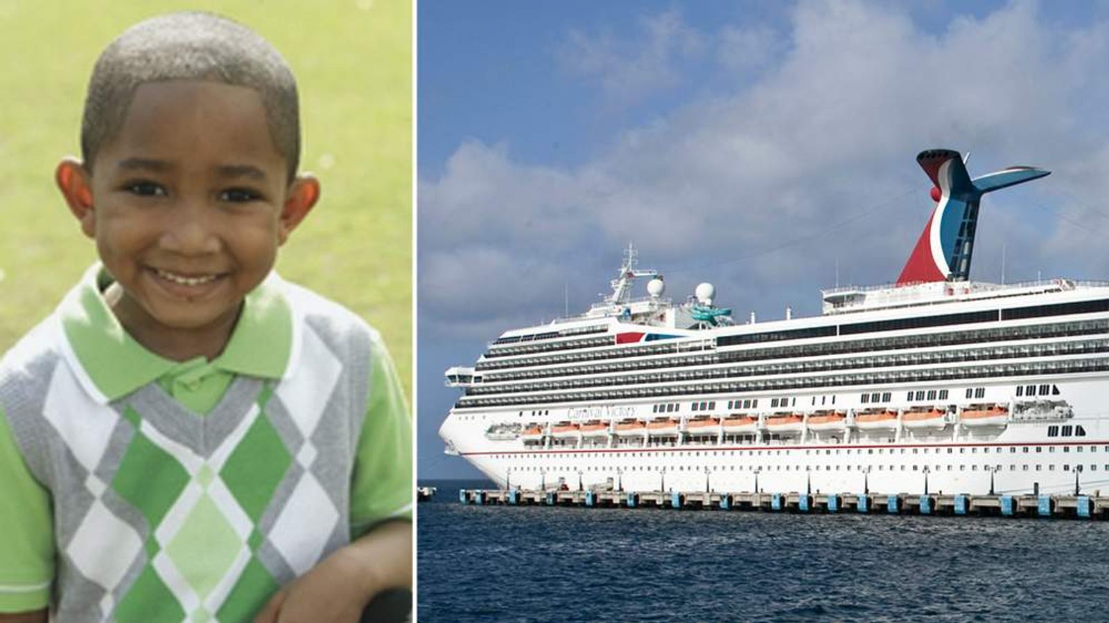 boy on cruise ship jumps