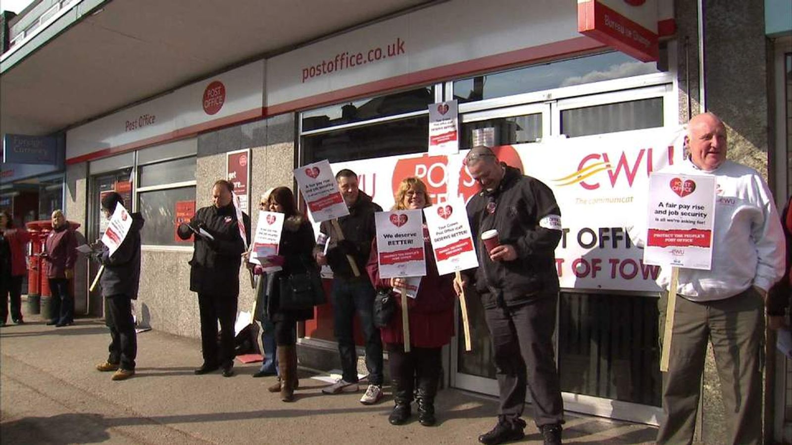 Post Office Staff On Strike Over Closures UK News Sky News