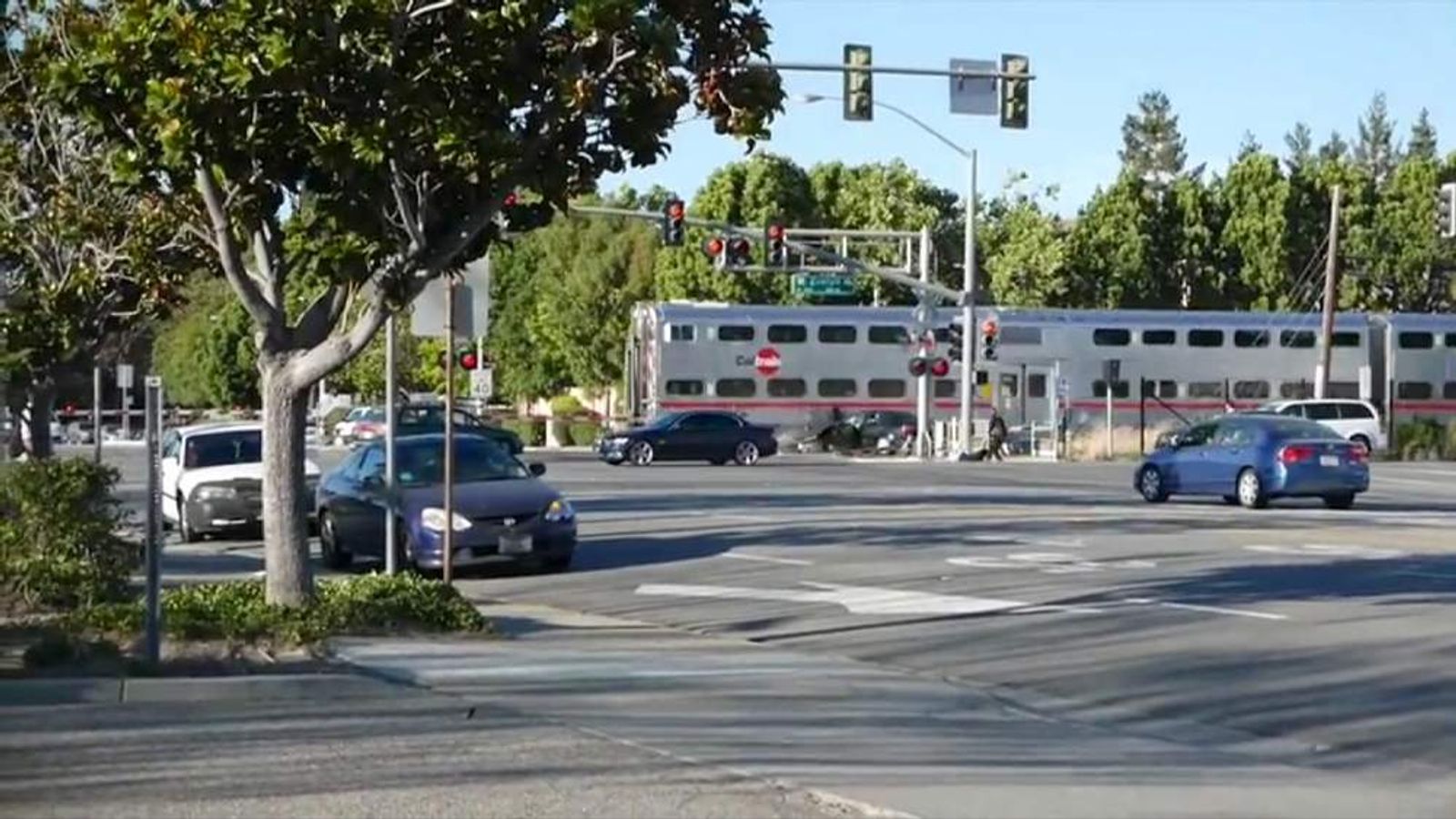 Man Dragged To Safety Before Train Hits Car Scoop News Sky News
