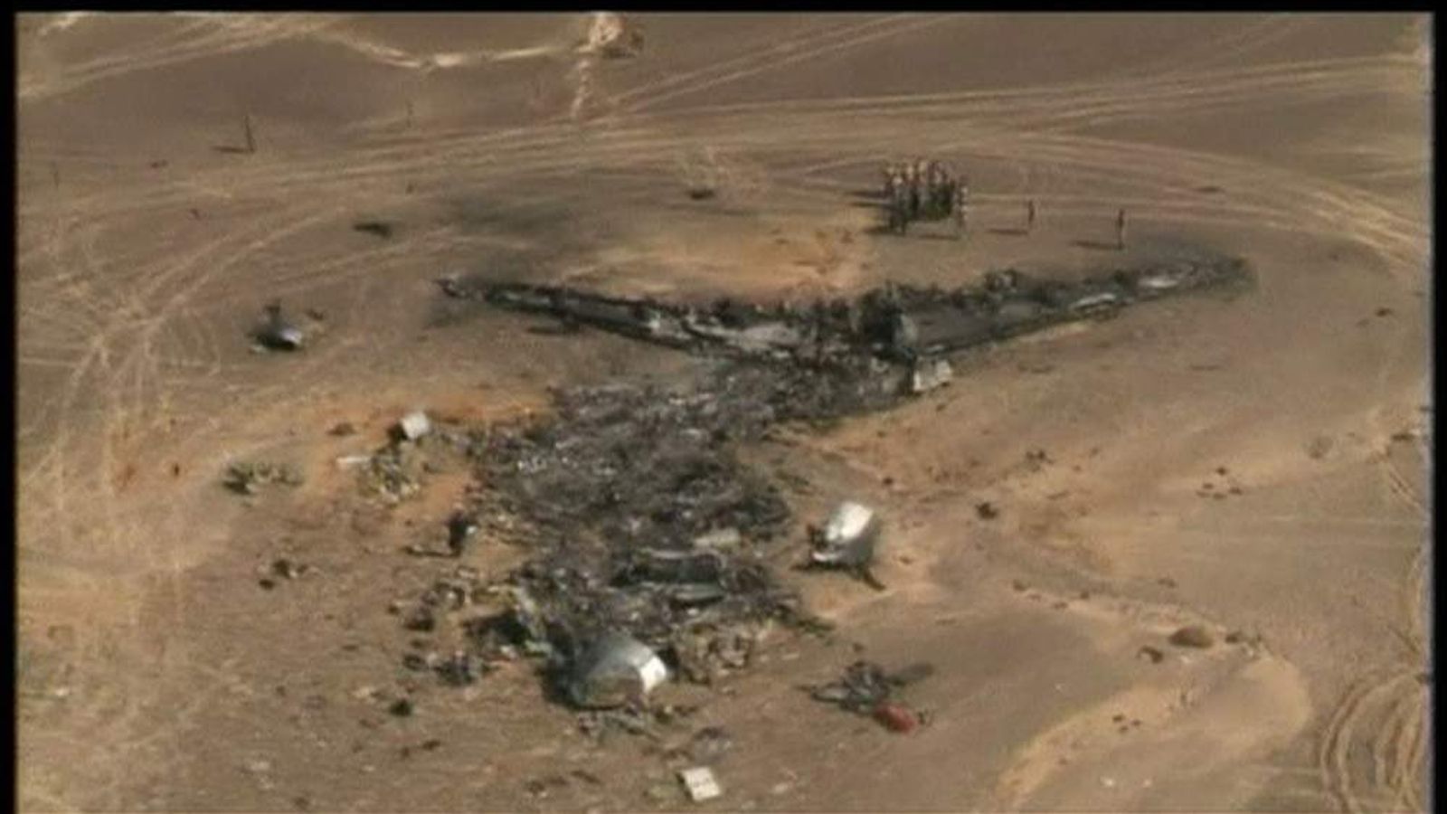 Helicopter Footage Shows Metrojet Wreckage Strewn Across Desert | Scoop ...