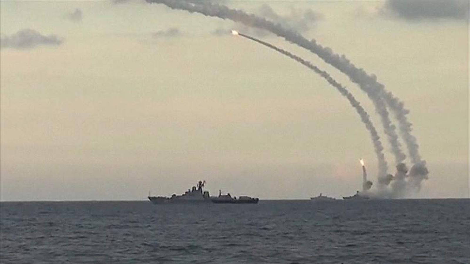 Video Shows Russia Firing Cruise Missiles At IS World News Sky News