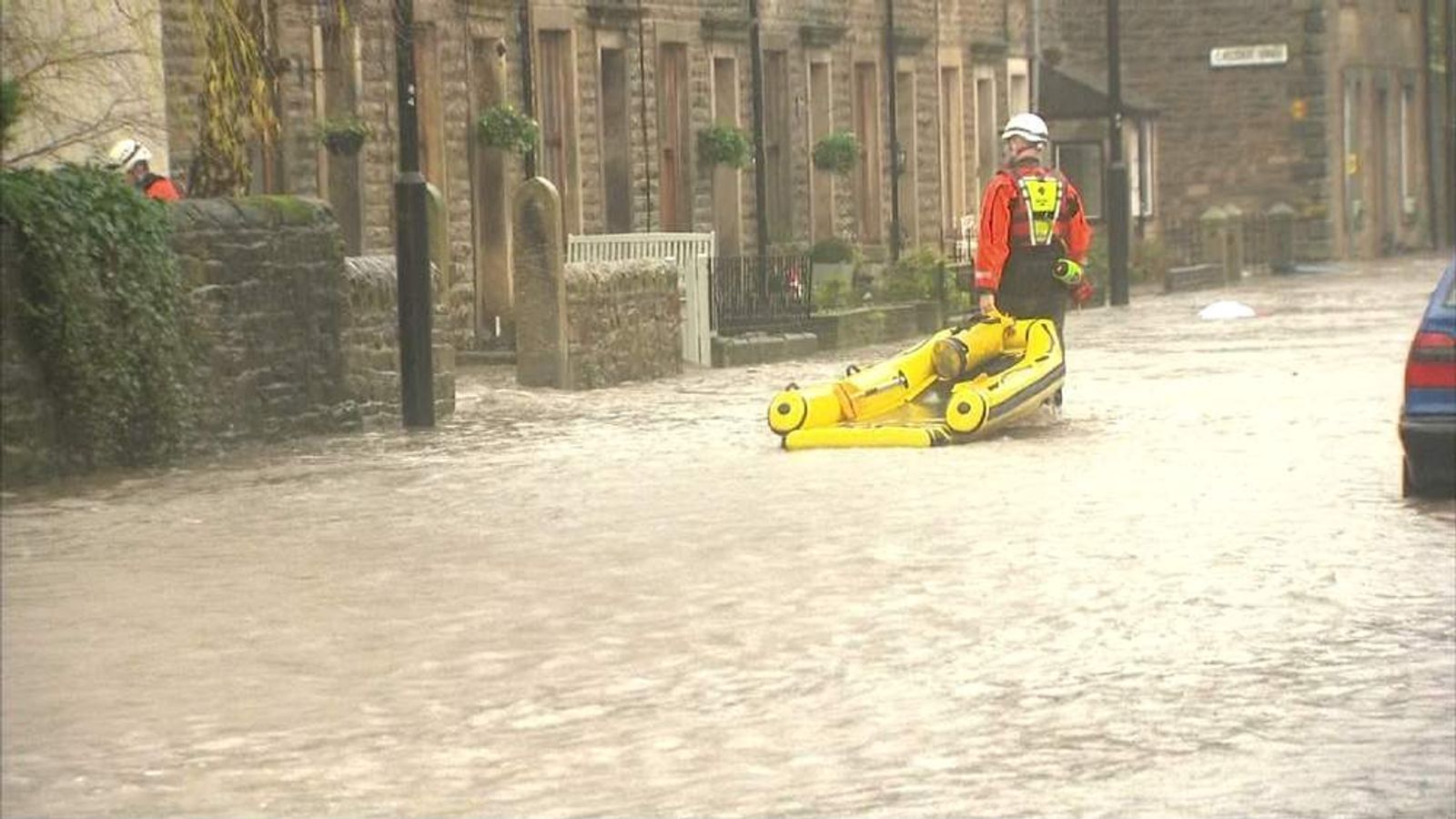 Whalley Inundated As River Bursts Its Banks Scoop News Sky News