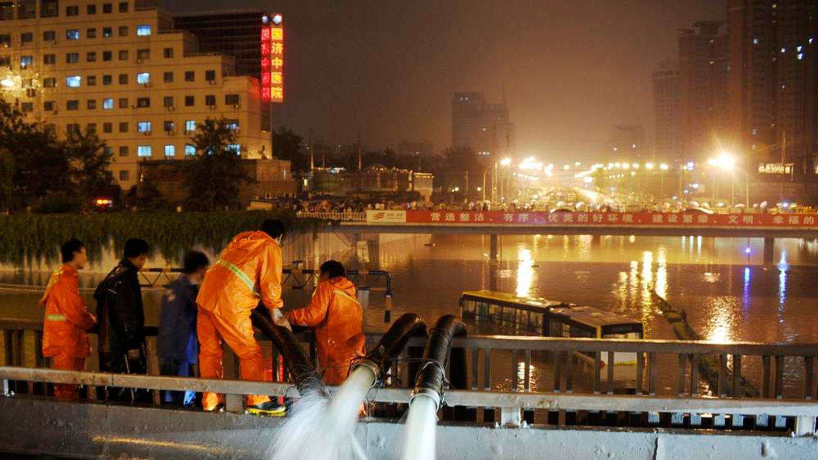 China Floods Number Of Dead In Beijing Doubles World News Sky News