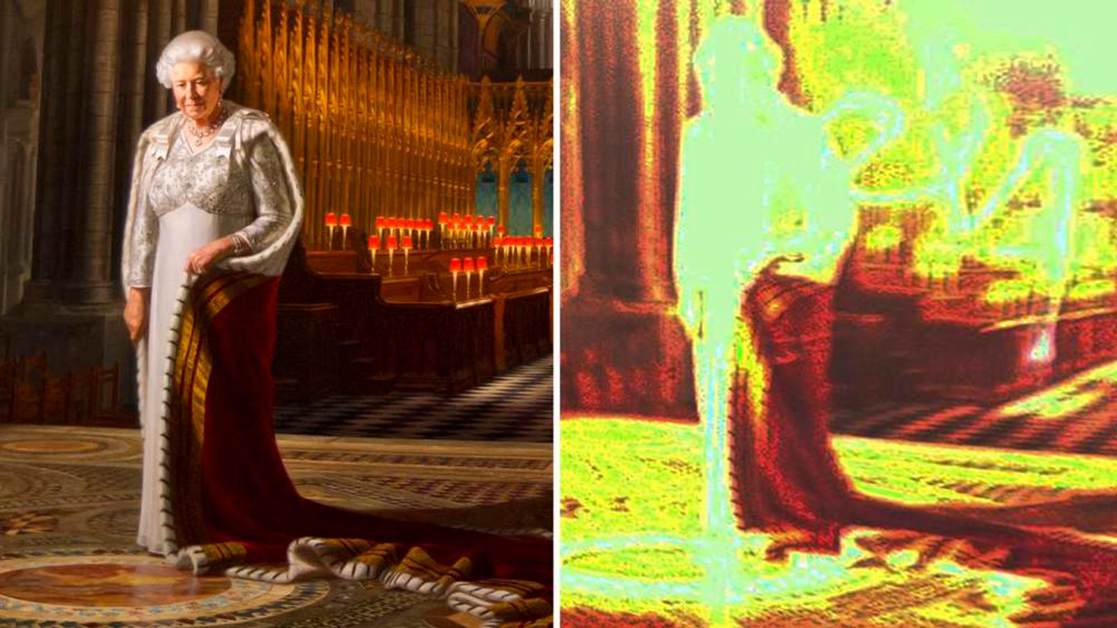 Queen's Abbey Portrait Defaced Man Charged UK News Sky News