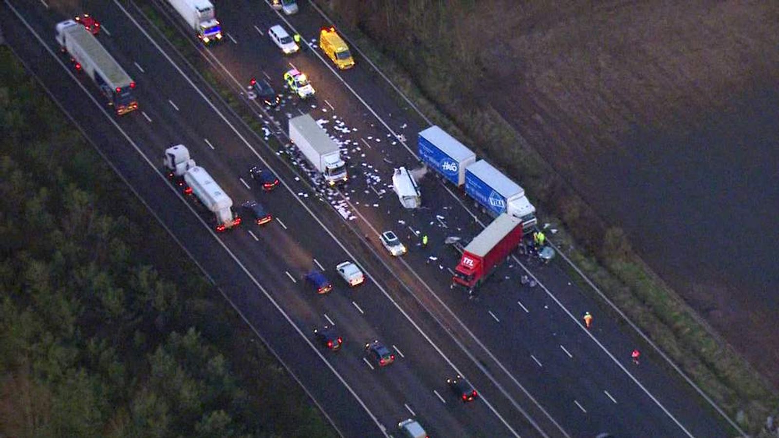 M6 Crash One Killed In Cheshire Pile Up UK News Sky News m6-crash-one-killed-in-cheshire-pile-up-uk-news-sky-news