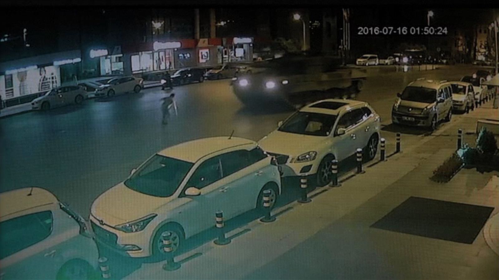 Protester Run Over By Two Tanks And Survives World News Sky News