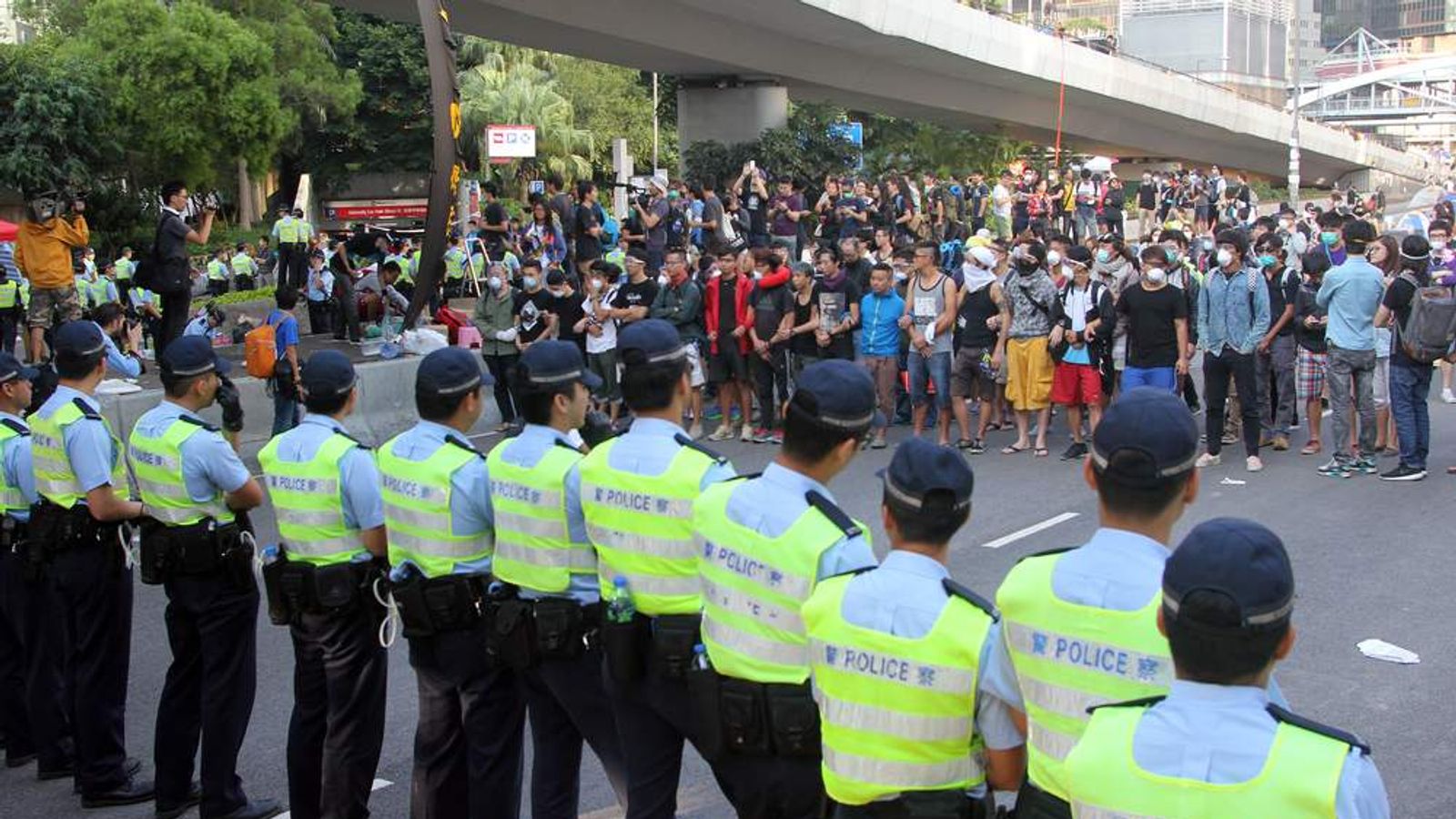 Police Start To Remove Hong Kong Barricades | World News | Sky News