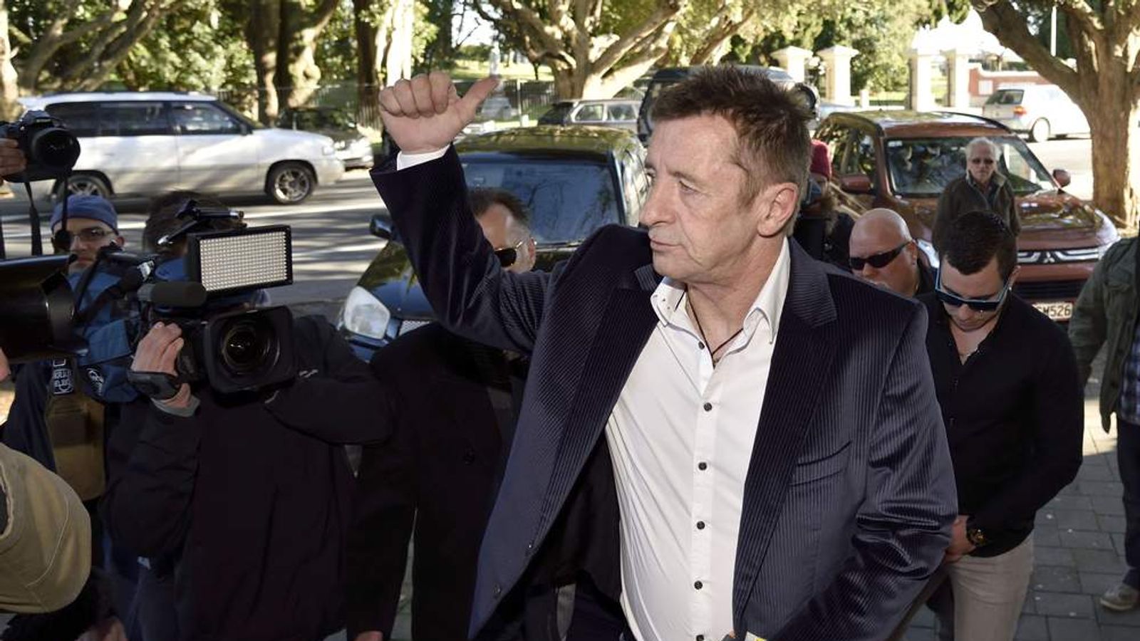 AC/DC's Ex-Drummer Sentenced For Death Threat | Ents & Arts News | Sky News