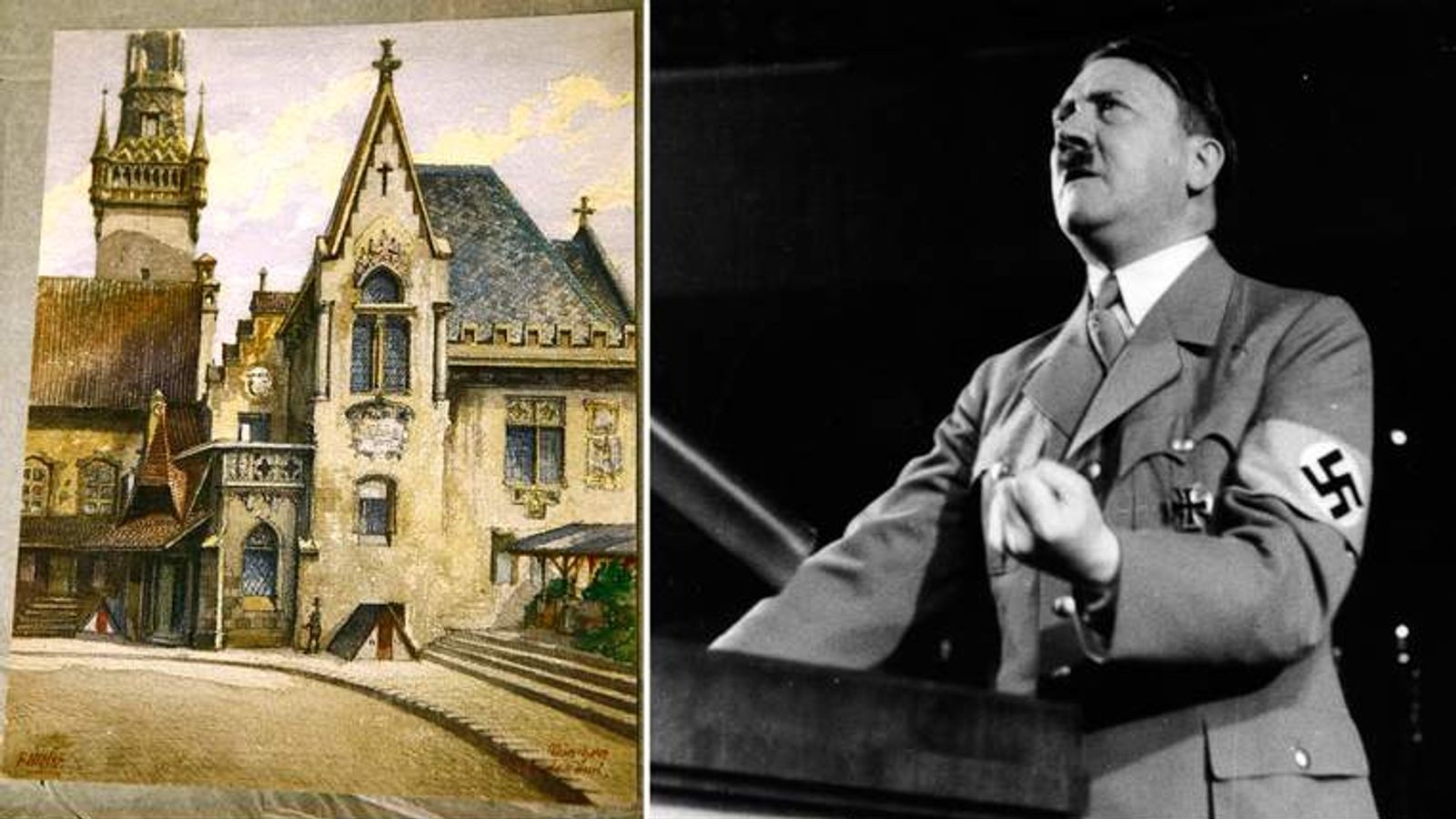 Painting By Hitler Fetches 103 000 At Auction World News Sky News Painting By Hitler Fetches 103 000 At Auction World News Sky News