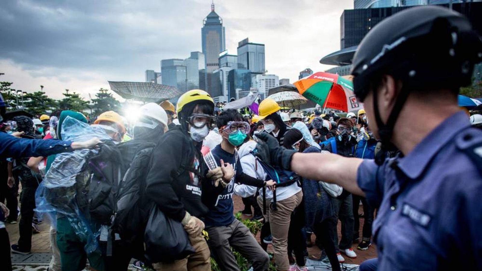 Hong Kong Leader Warns Of Action Over Clashes World News Sky News 9034