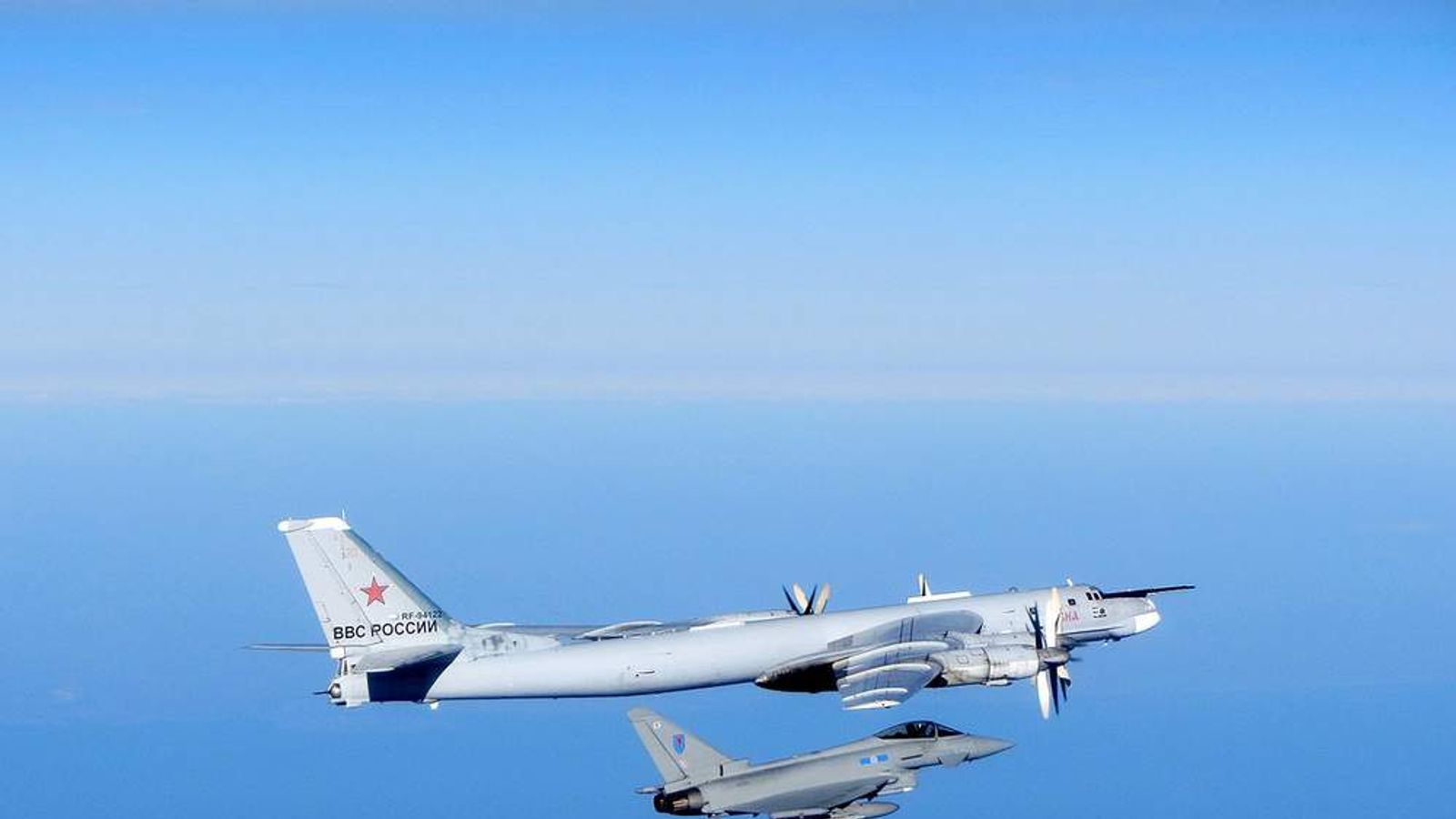 British Fighter Jets Intercept Russian Planes | UK News | Sky News