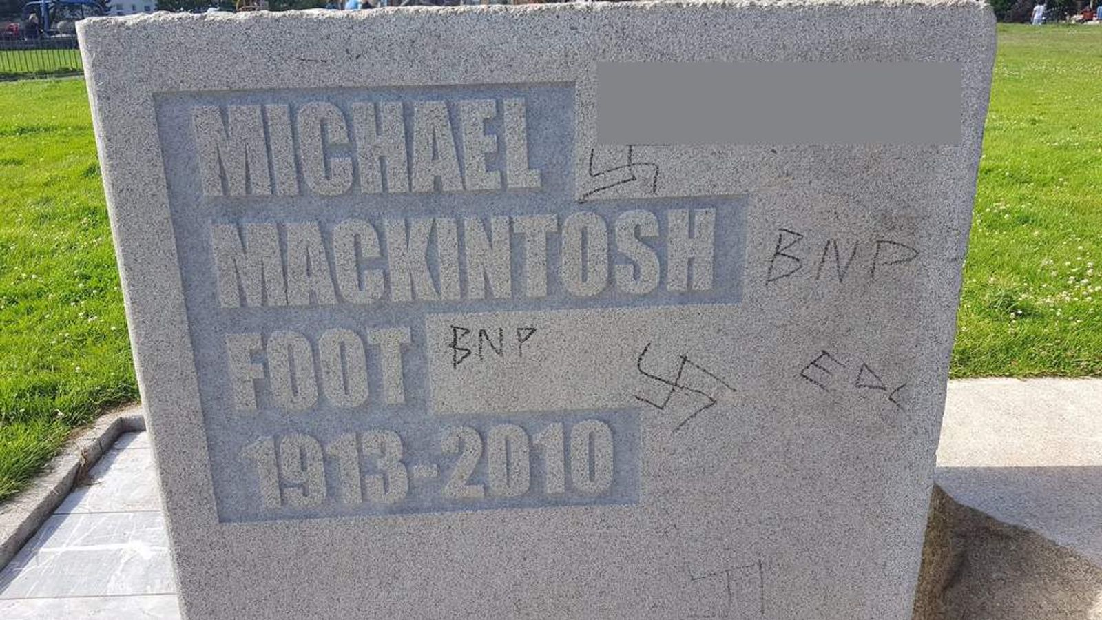 Michael Foot Memorial Vandalised In Plymouth | Politics News | Sky News