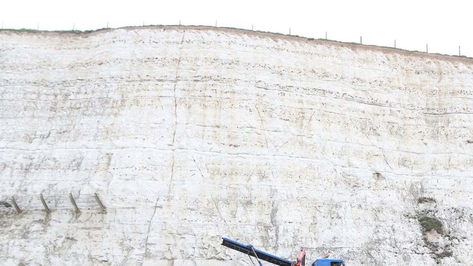 Man Drives Car Off 80ft Cliff - And Survives | UK News | Sky News