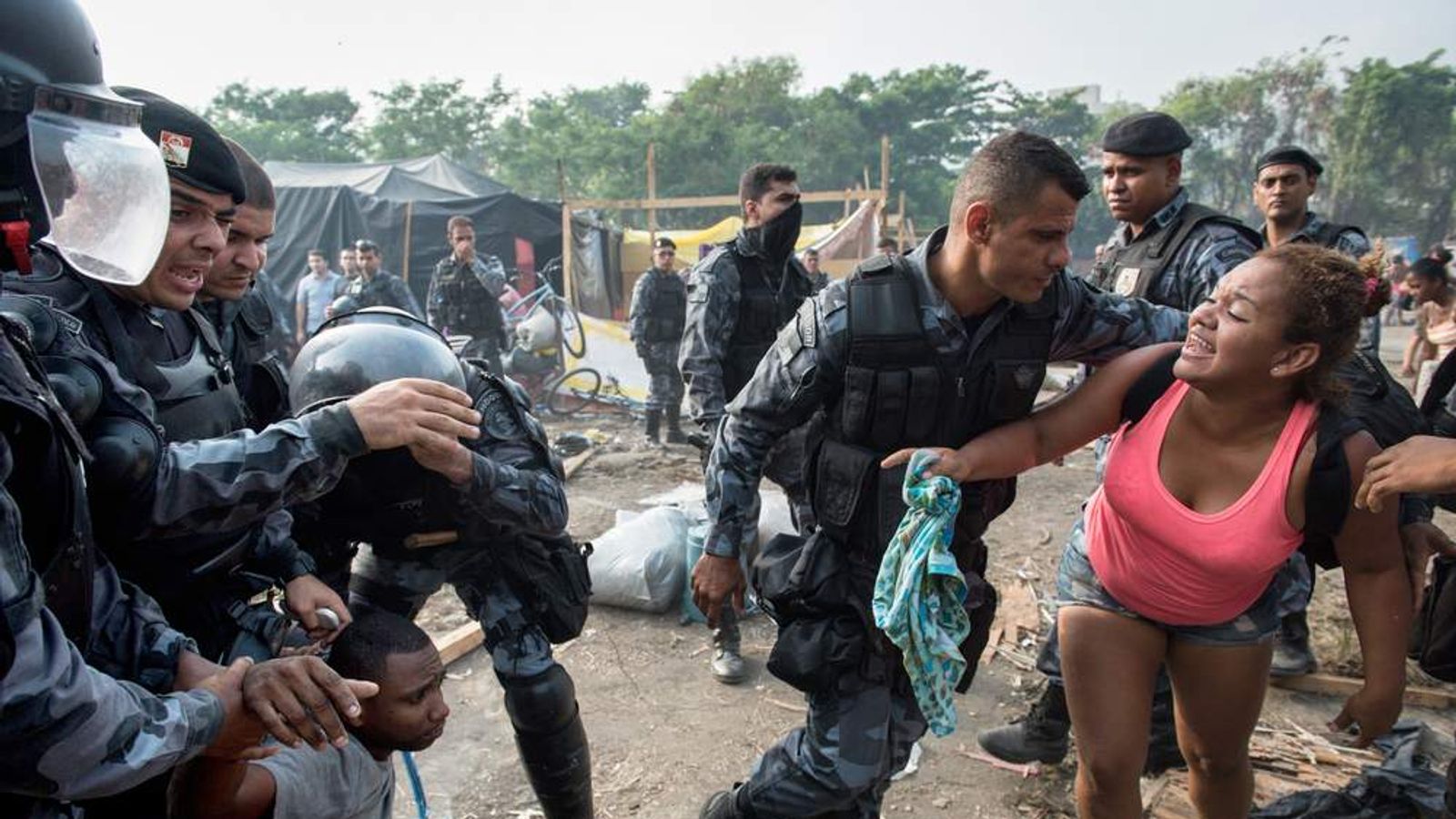 World Cup Riots As Favela Cleared In Rio World News Sky News