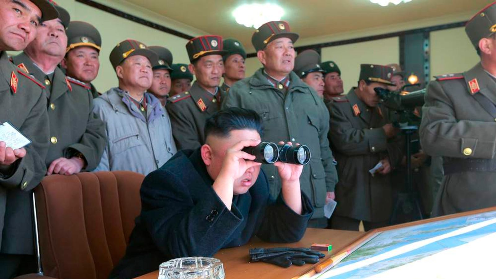 Kim Jong-Un Oversees Live Artillery Drill | World News | Sky News