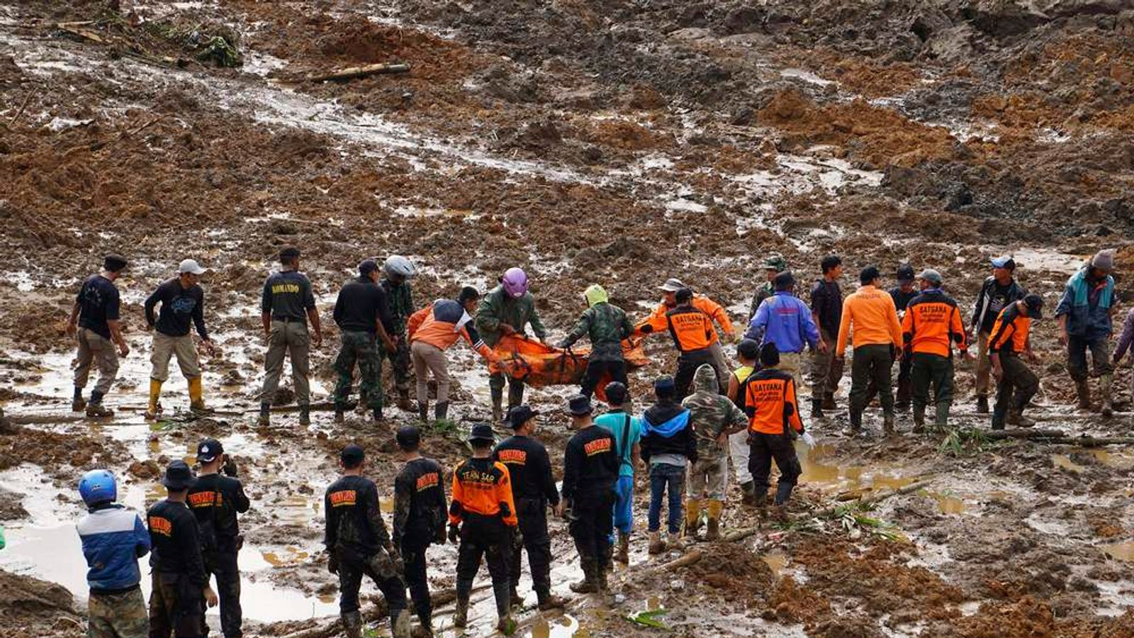 Indonesia Landslide: 32 Dead And Scores Missing | World News | Sky News