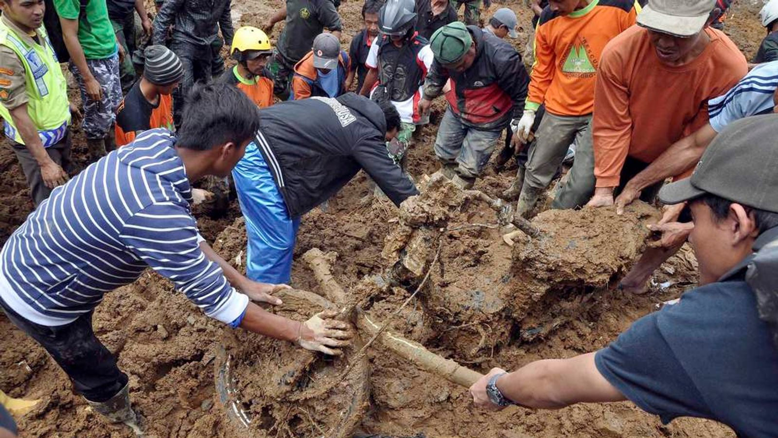 Indonesia Landslide: 32 Dead And Scores Missing | World News | Sky News