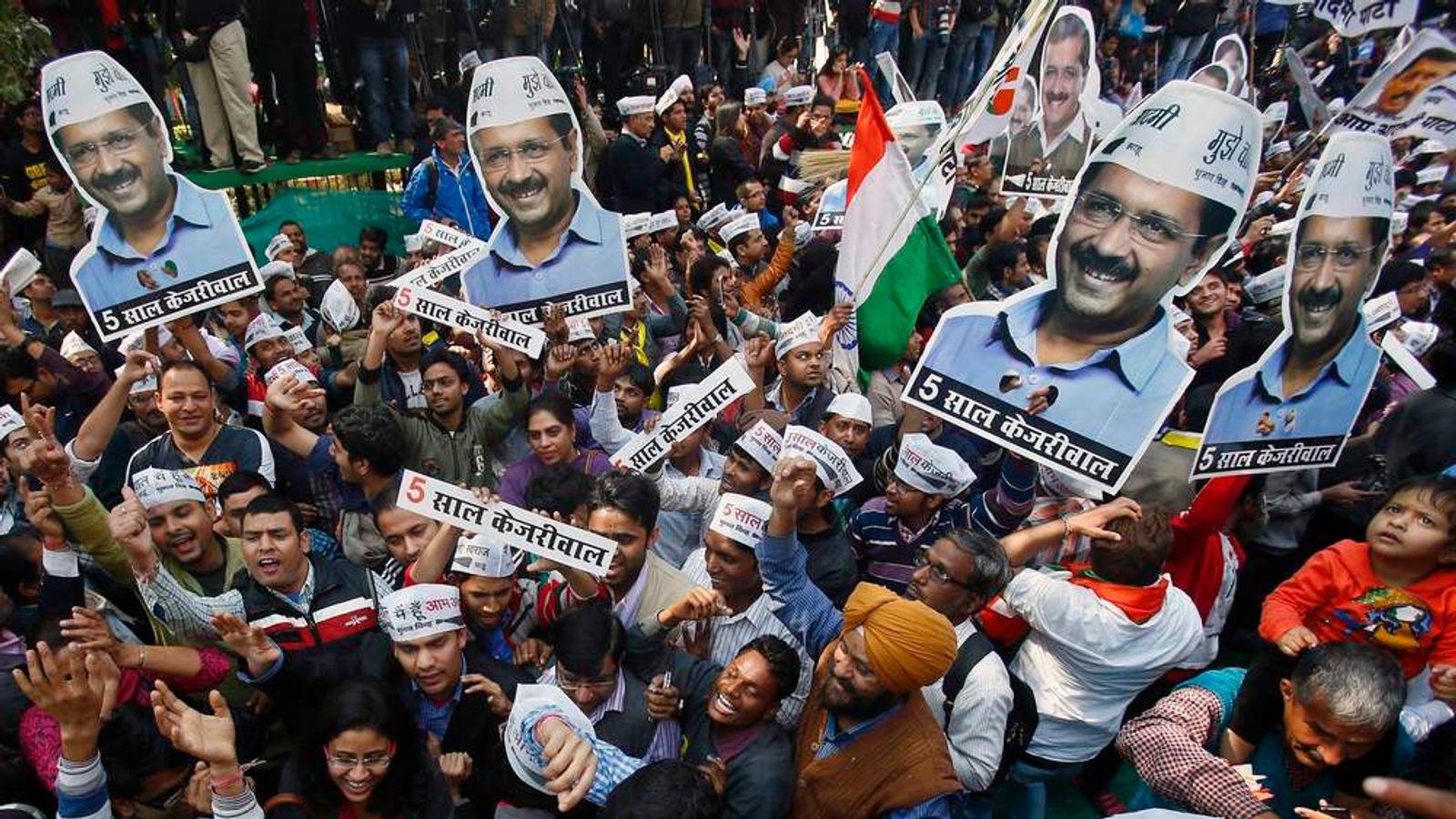 Delhi: Anti-Corruption Party Romps To Victory | World News | Sky News