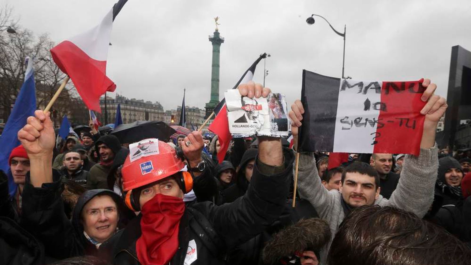 Hollande Protests: 250 Arrested After Unrest | World News | Sky News