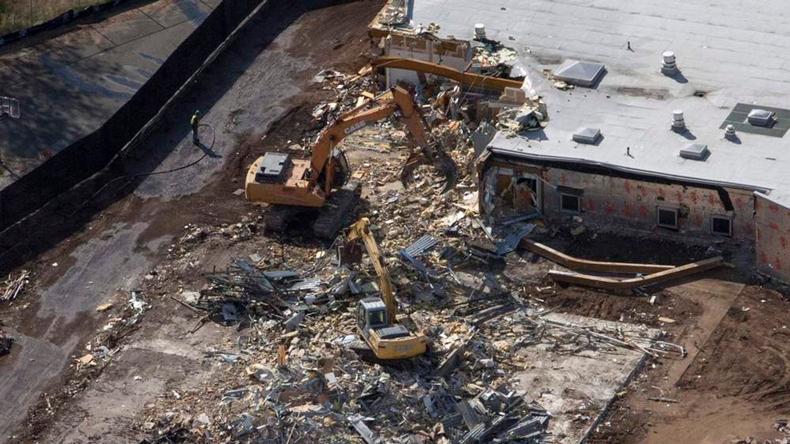 Sandy Hook School Demolition Begins In Newtown US News Sky News