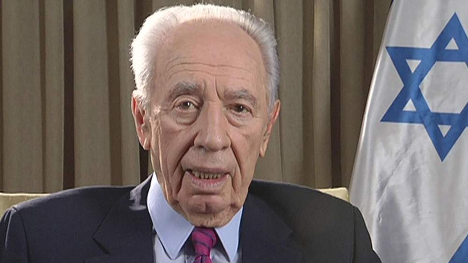 Shimon Peres speaking in 2012 | Scoop News | Sky News