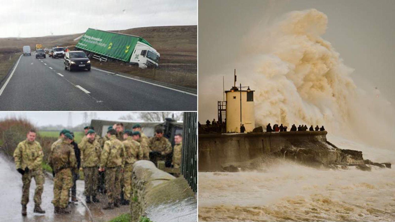 'Red Alert' As Storm Brings 100mph Winds | UK News | Sky News