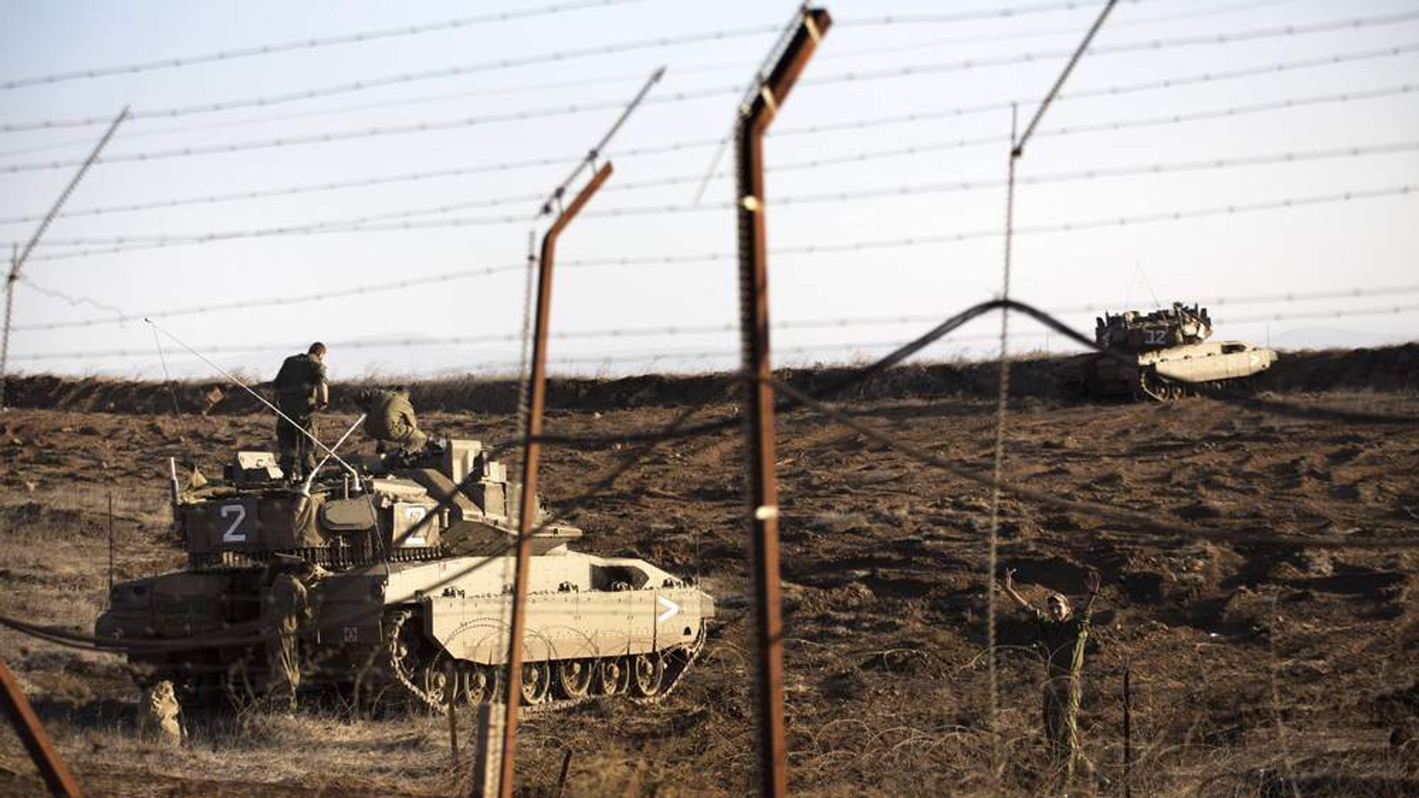 farms tank battle syria israel