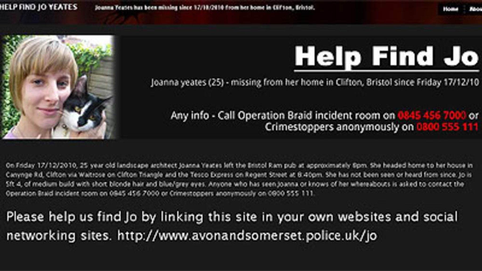 Twitter Spreads Word About Missing Joanna UK News Sky News