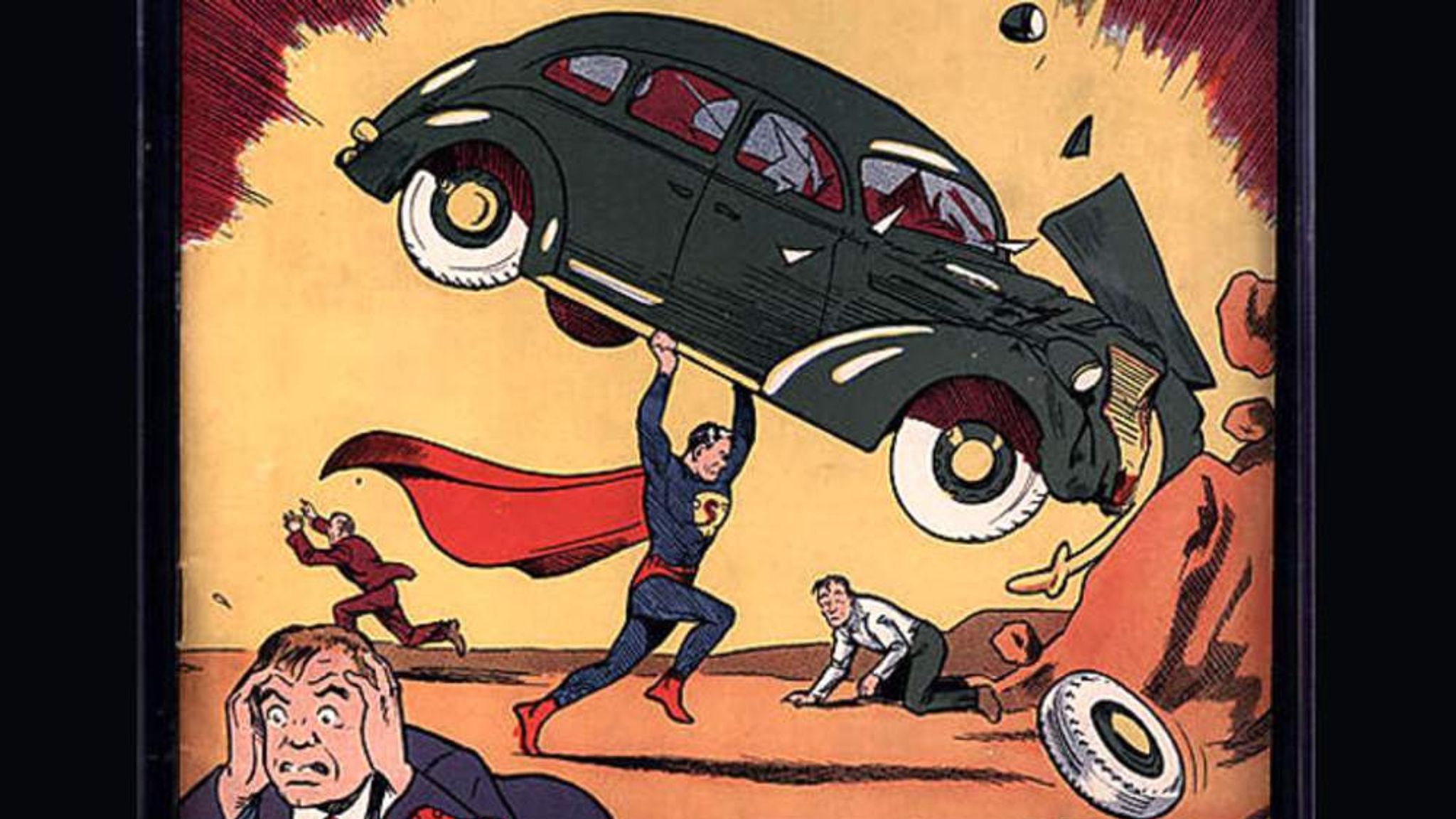 Comic shows. Супермен 1938 первый выпуск. Супермен комикс 1938. Первый комикс про Супермена. Самый первый комикс про Супермена.