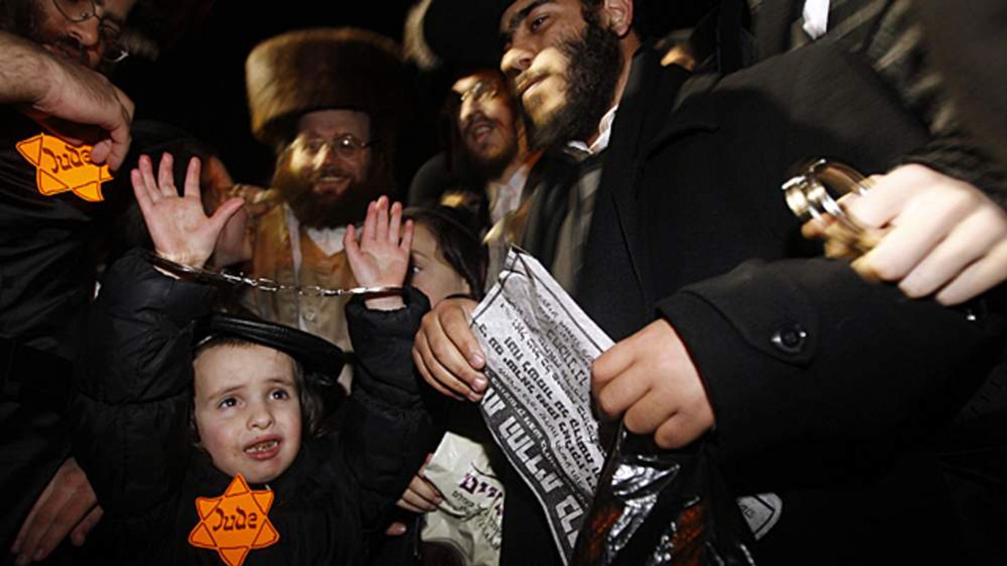 Jews Demonstrating Outrage At Jewish 'Holocaust' Demonstration | World News | Sky News