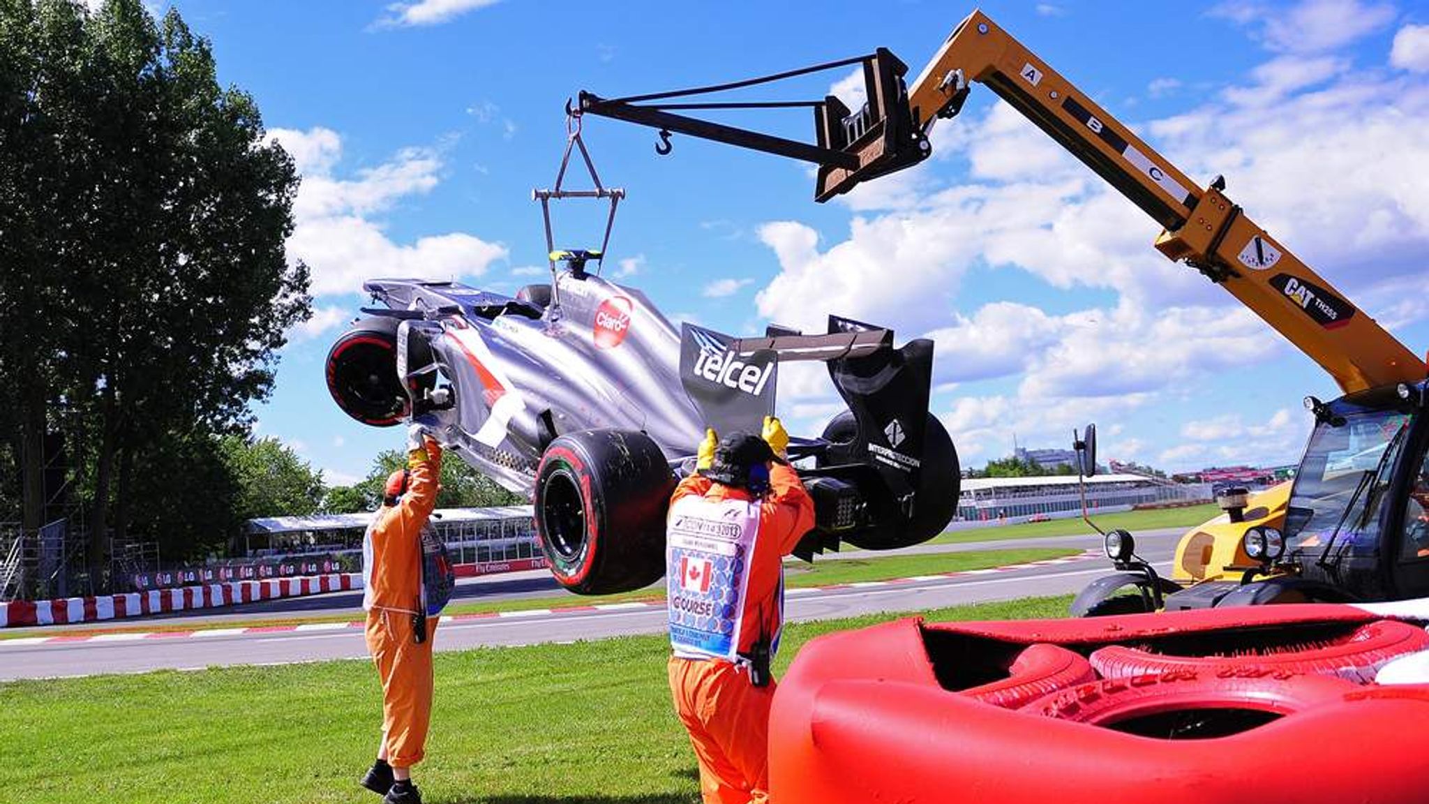 F1 Canadian Grand Prix Crane Kills Marshal World News Sky News