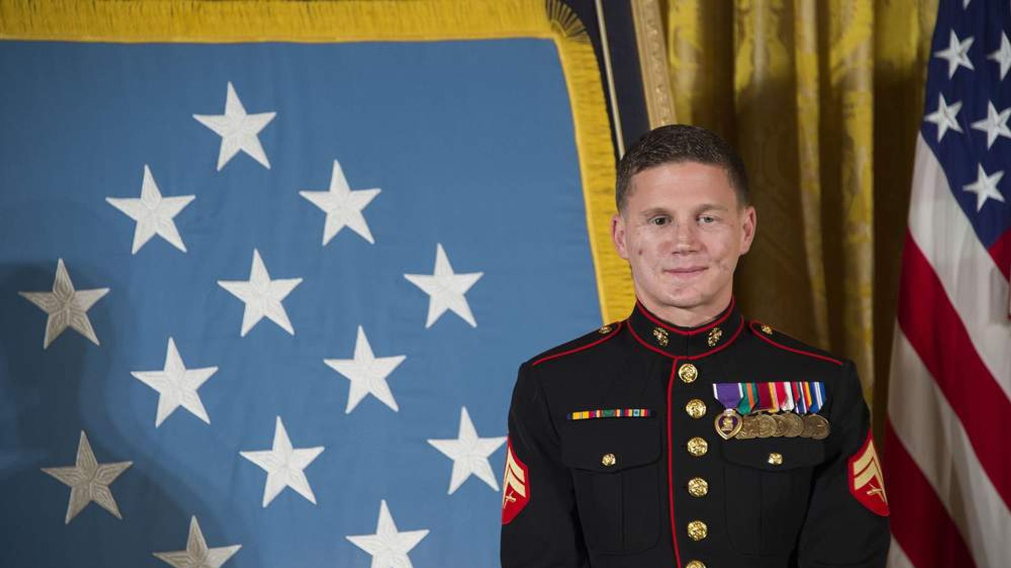 Medal Of Honor For Marine Hit By Grenade Blast Us News Sky News