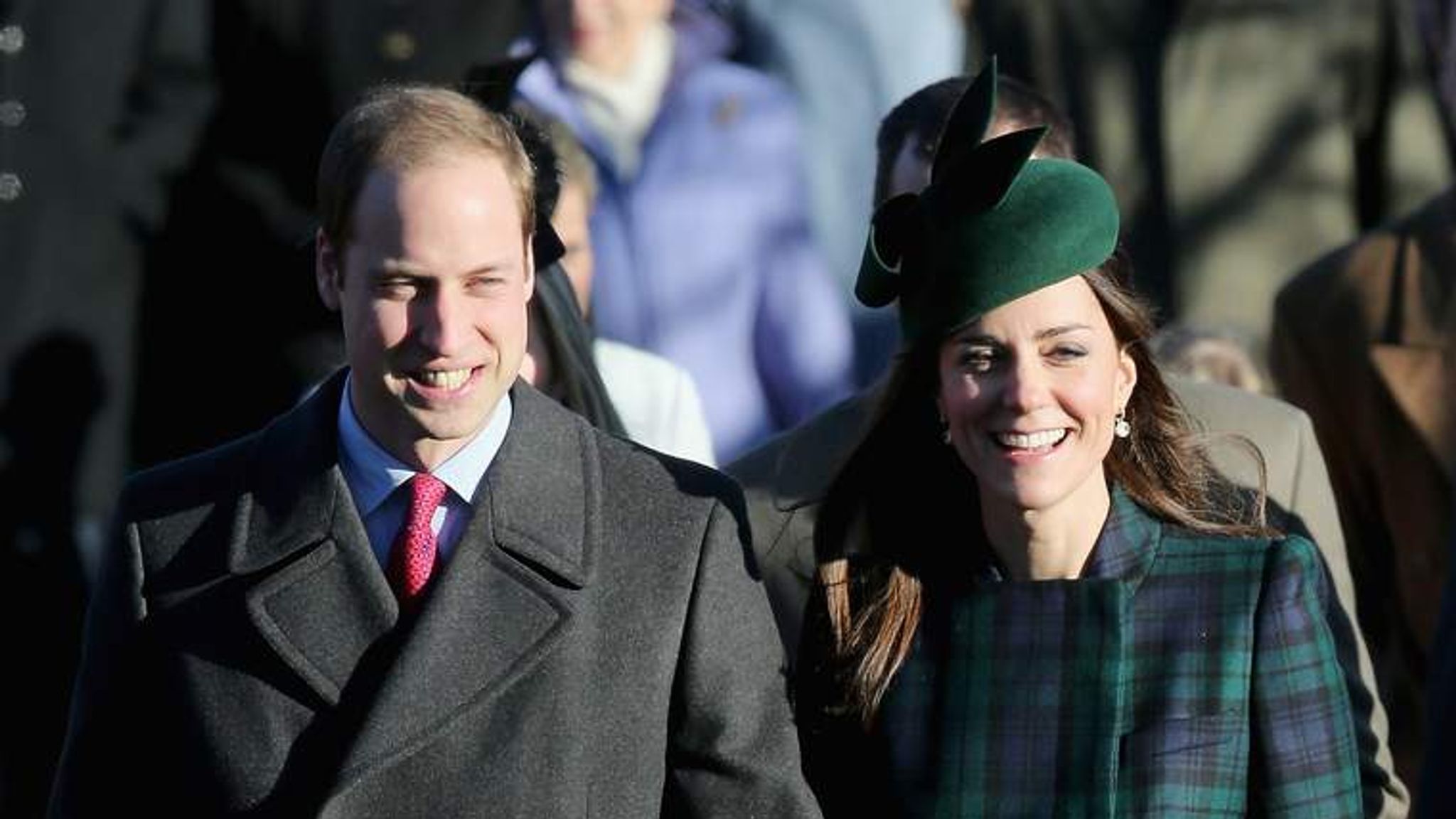 Wills and kate surprise guests at christening uk news sky news