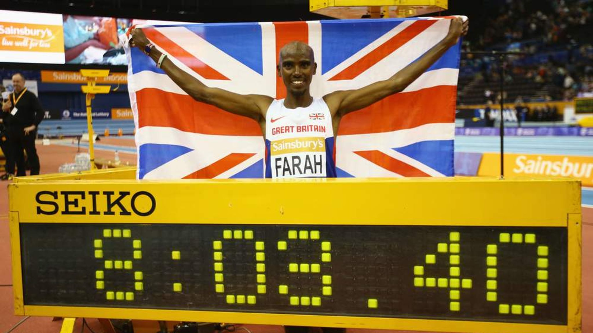 Farah Wins TwoMile Run And World Record Scoop News Sky News