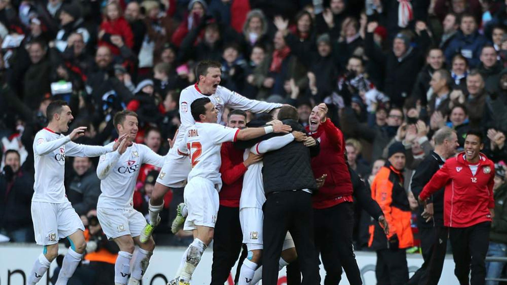 MK Dons Beat Wimbledon In Rivals' First Clash | UK News | Sky News