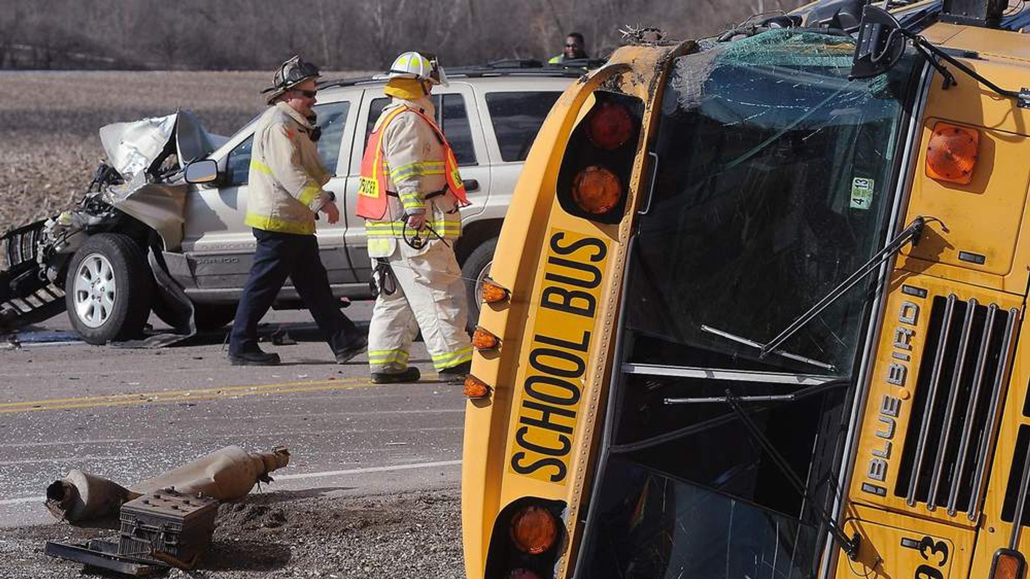 One Dead As School Bus Overturns In Illinois | US News | Sky News