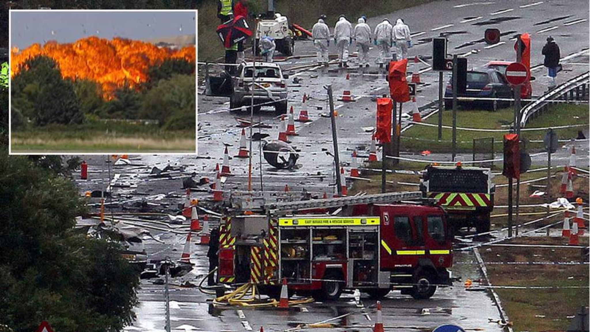 First Aerial Pictures Of Shoreham Crash Site UK News Sky News