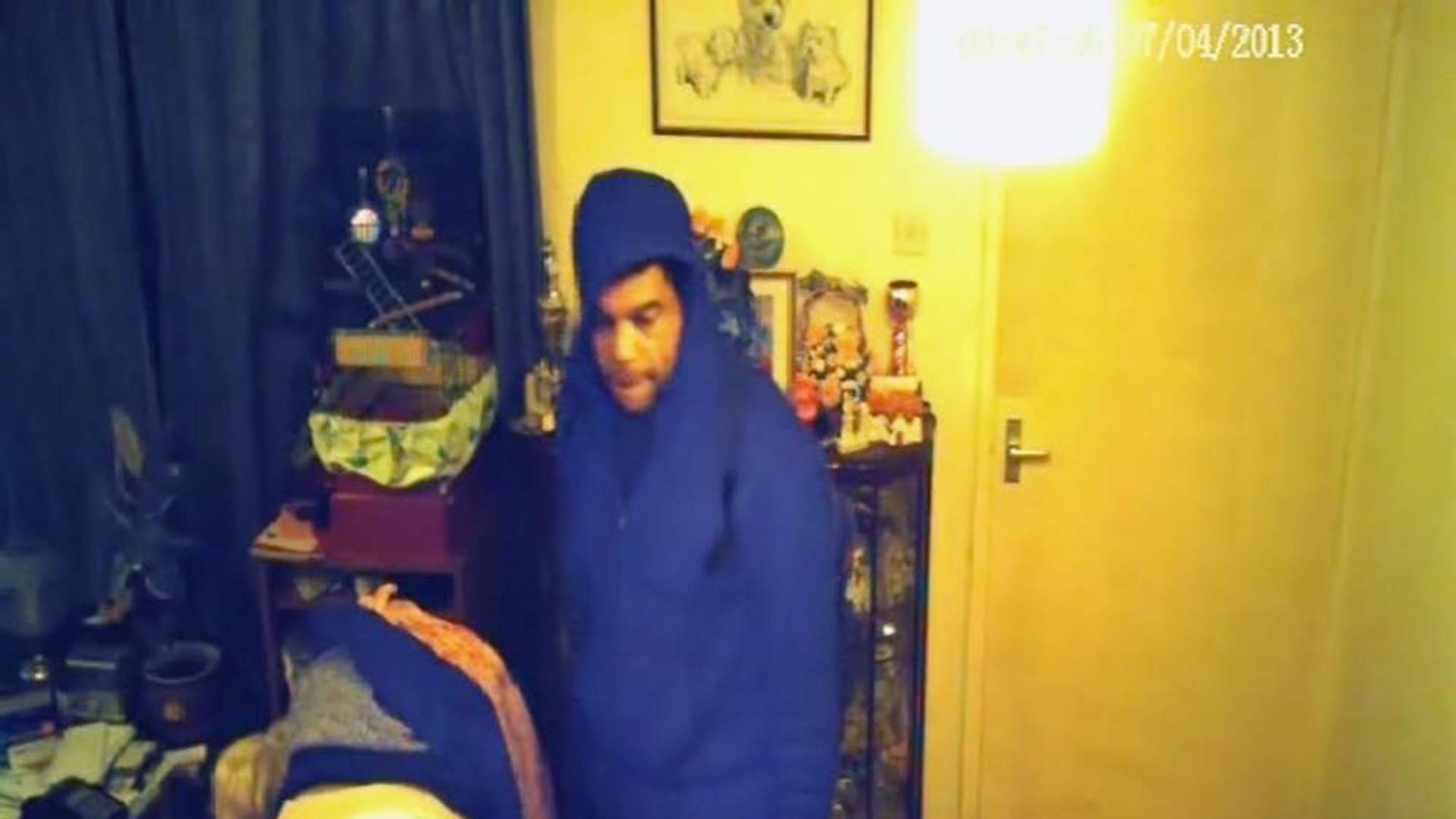 Burglar Caught On Camera In Pensioner S Home Uk News Sky News