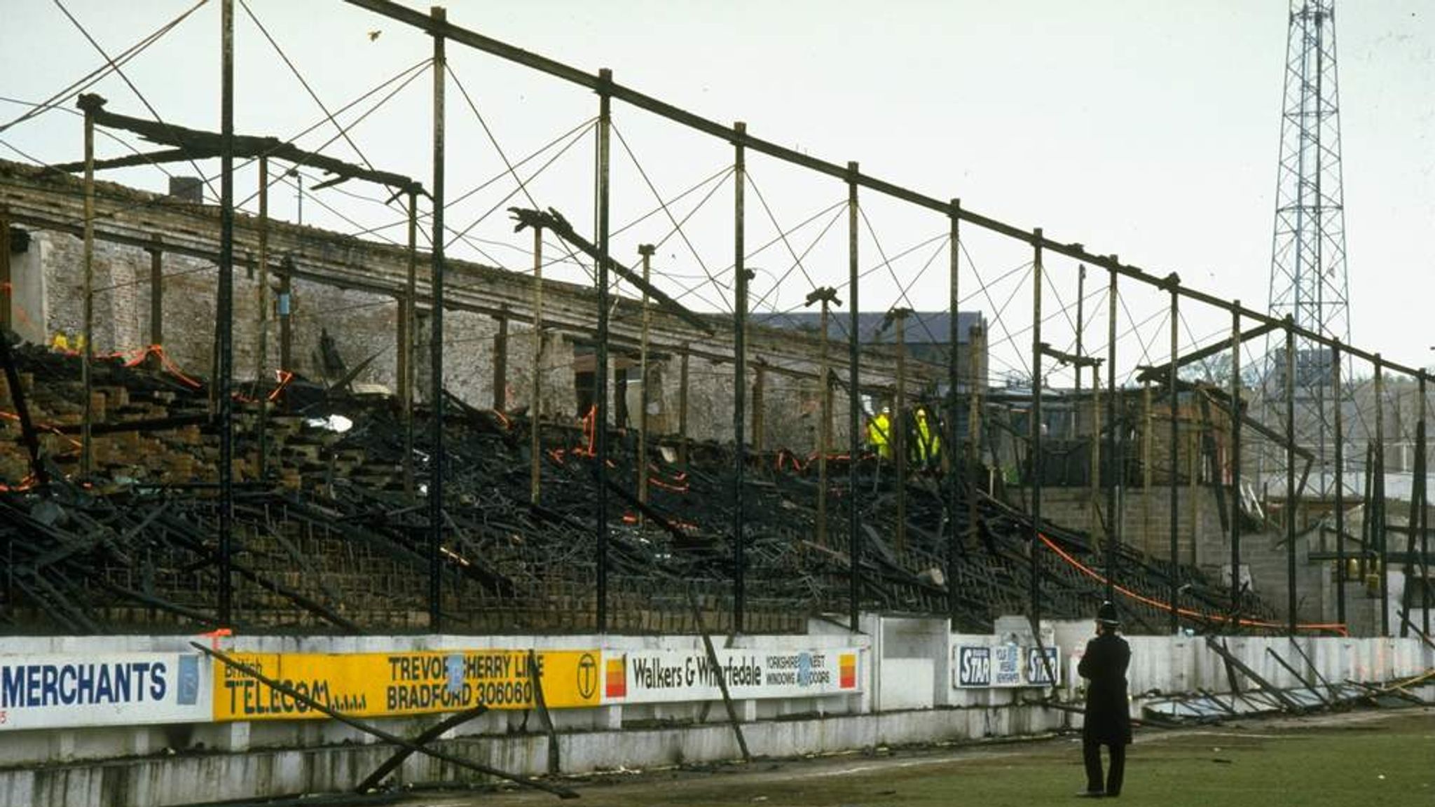 bradford stadium fire man on fire bradford stadium fire man on fire